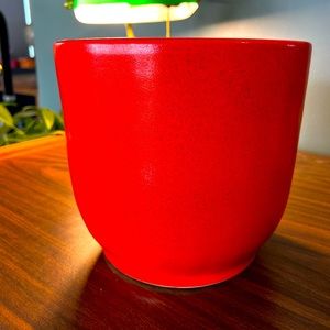 Vintage Midcentury Gainey Ceramics Planter T-8. RARE Speckled Orange GLAZE!